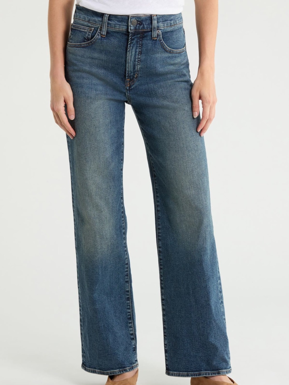 Madewell High-Rise Wide Leg Jeans - Medium Blue